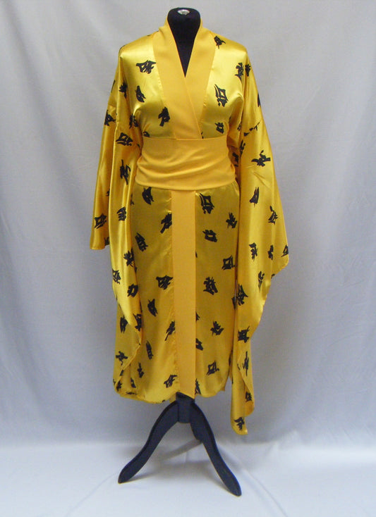 [PROMO] Kimono long jaune à écriture
