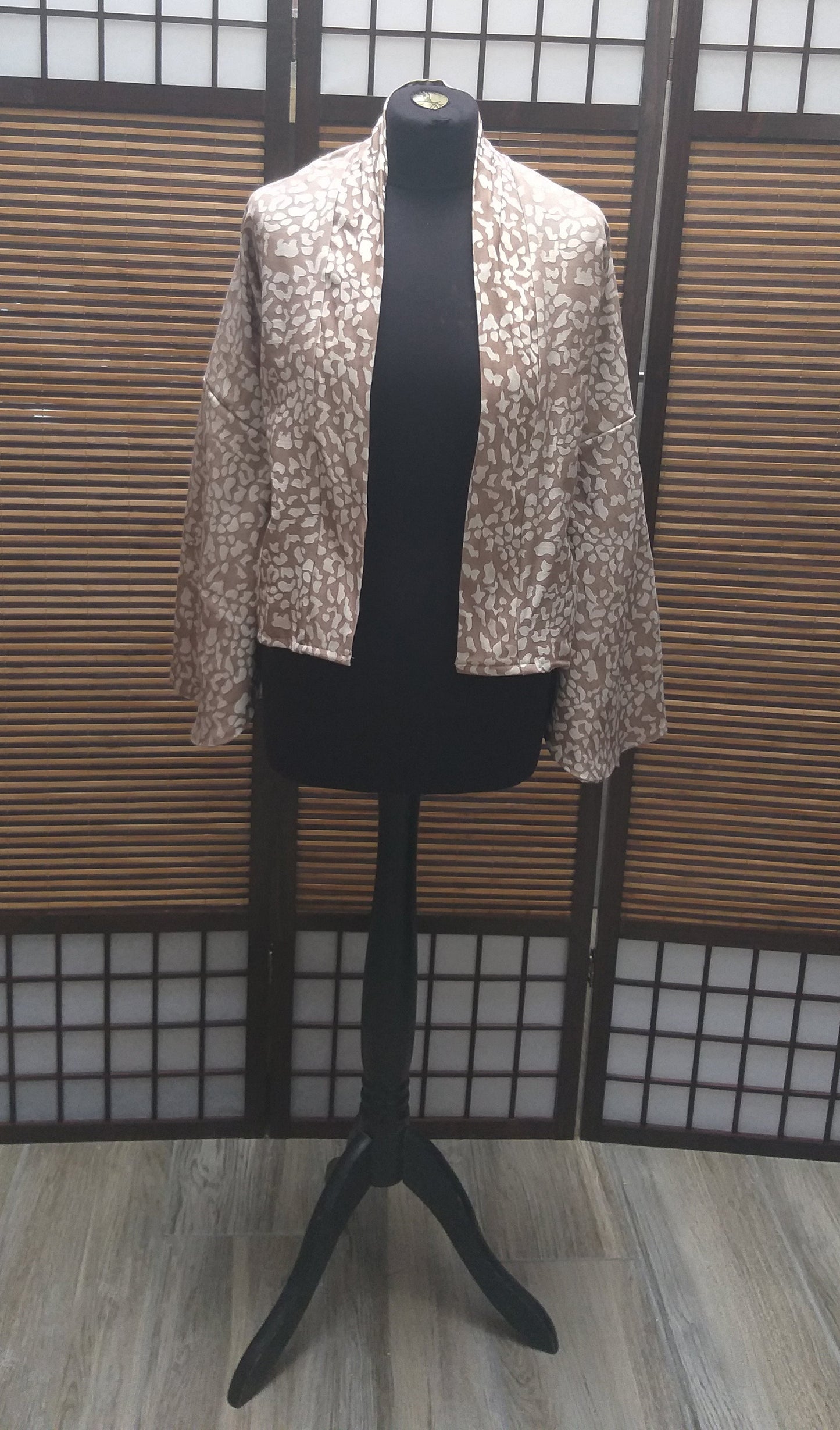 Kimono veste brun léopard