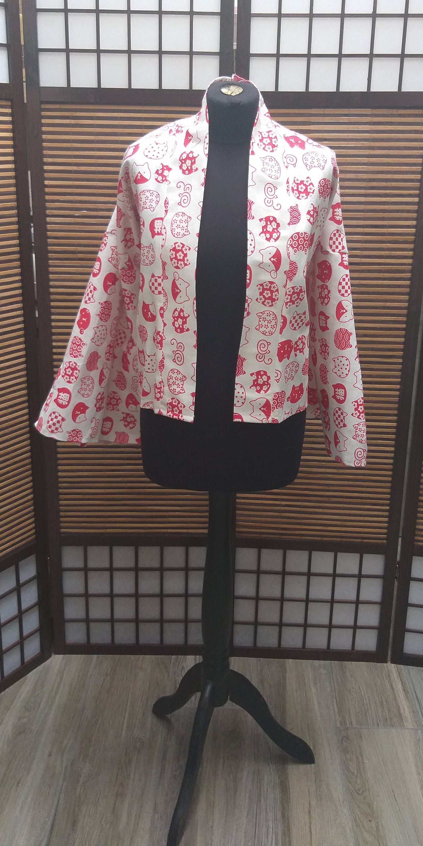 Kimono veste Neko red