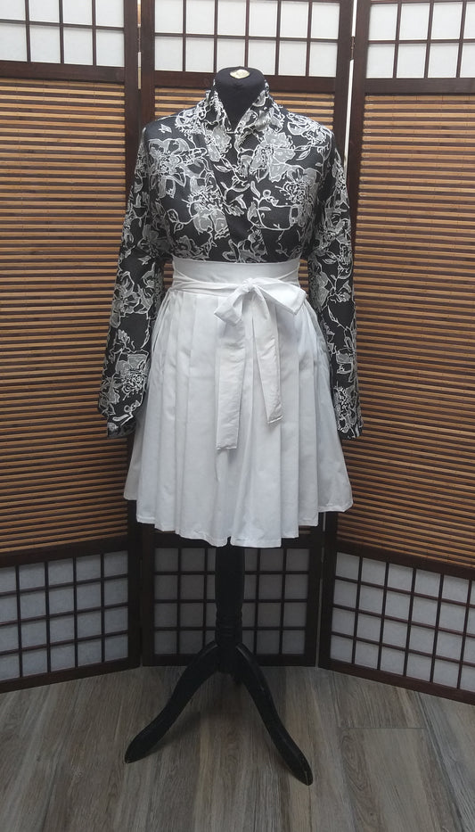 Kimono veste noir & blanc