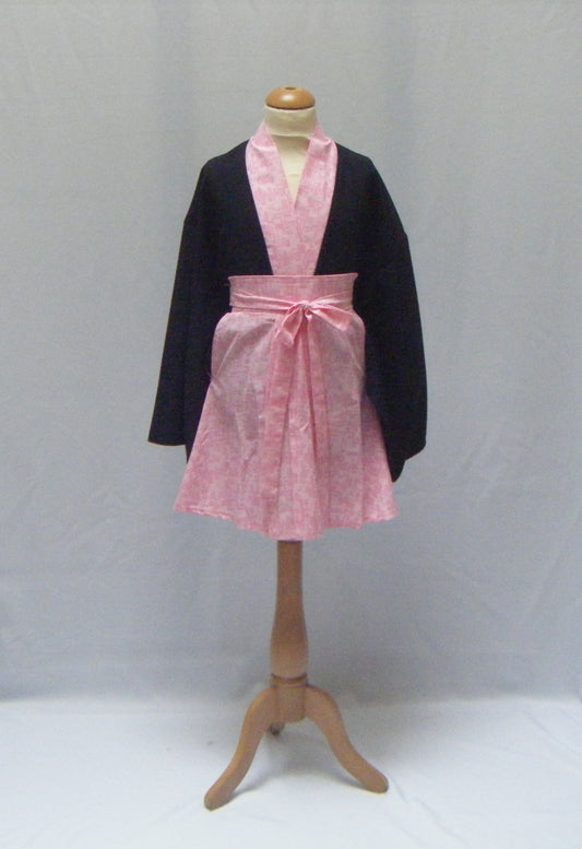 [PROMO] Kimono veste enfant noir & rose